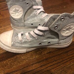 Silver 13 chuck taylor converse high tops